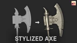 Creating Stylized Fantasy Axe In Nomad Sculpt