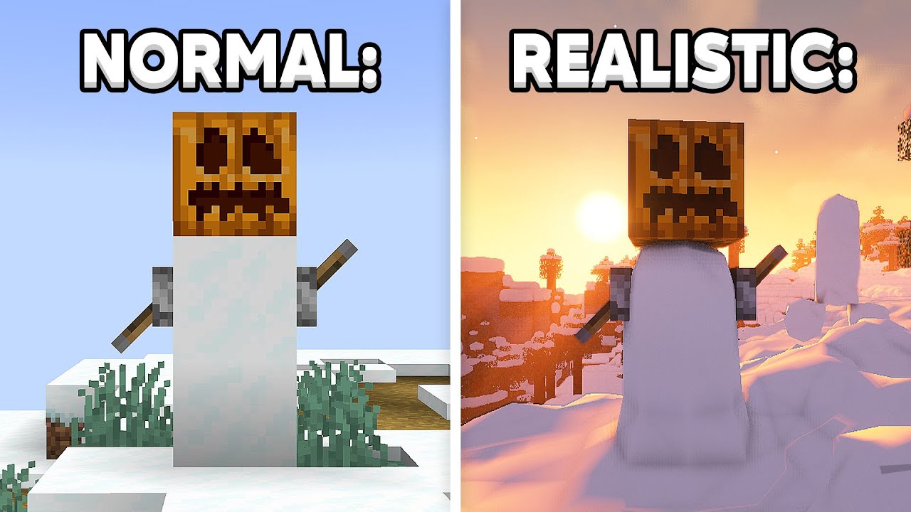 Snow Realastic snow vs realistic snow - YouTube