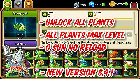 Plants vs. Zombies 2 PP.Dat 8.4.1 0 Sun No Reload