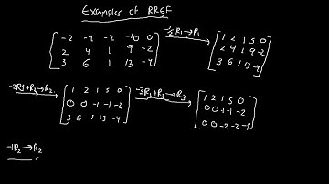 Reduced row echelon form example 2
