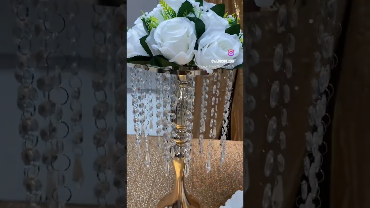 Gold Chandelier Table Centrepiece | Webb's Decor 