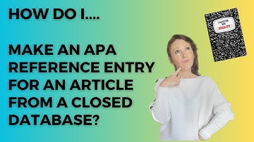 How do I cite a database article in APA format?