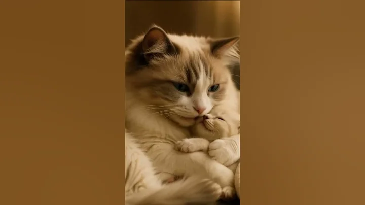 Video 11393221: cats kitten mother love, tiny kitten cat, cat kitten cuddles, cat kitten fluffy, cat kitten sleep, cat kitten white, gray white cat, kitten cream