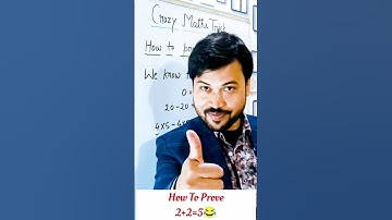 How To Prove 2+2=5 #maths #Short #funny #Mathstrick #tricks