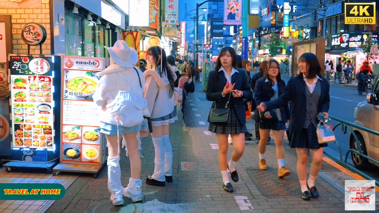 4K HDR Japan travel 2026 | Walk from Shinjuku（新宿）to Ōkubo (大久保) Tokyo Japan | Relaxing City ambience