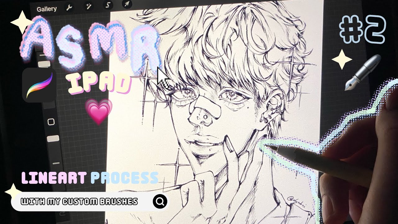 #2 Ipad ASMR | Line art Process in Procreate | วาดรูปใน Procreate - YouTube