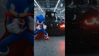 Multiverse of Speed:Sonic meets the Bat-Mobile? 🏎️💨 Speedster #CosplayVibes#DarkAesthetic#SuperSonic