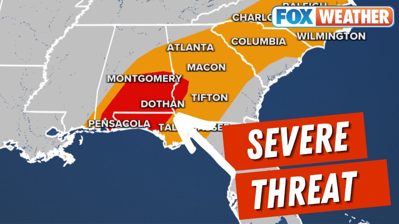 Severe Storm Threat Shifts To Southeast With Few Tornadoes Possible ...