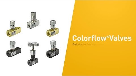 How to Install  and Operate Parker ColorFlow Valves | Parker Hannifin