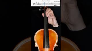 SCHRADIECK Exercises 4 and 5 for Violin with Samba Accompaniment. Close-up, play along.