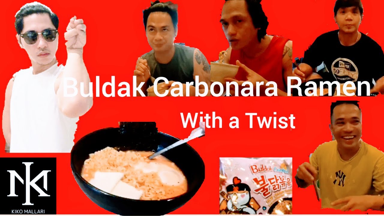 EAT NOODLES !!! LIKE You NEVER DID BEFORE!! (Samyang Buldak Carbonara Chicken Ramen) Recipe Twist!!!