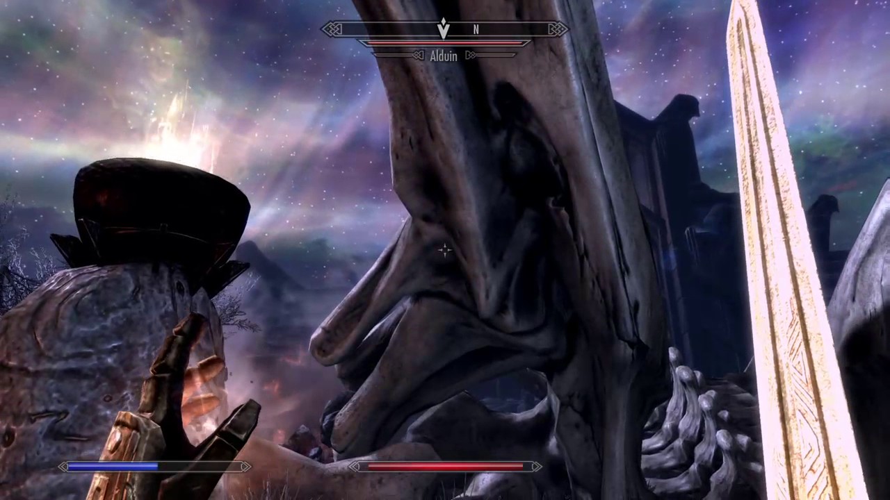 The Elder Scrolls V: Skyrim Remastered PS4 Alduin Final Battle Bug