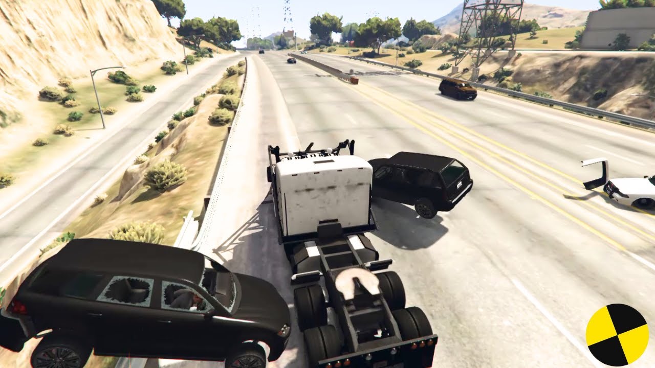 GTA 5 CRAZY WEDGE TRUCK CRASHES COMPILATION DESTRUCTION CAR CRASHES GTA ...