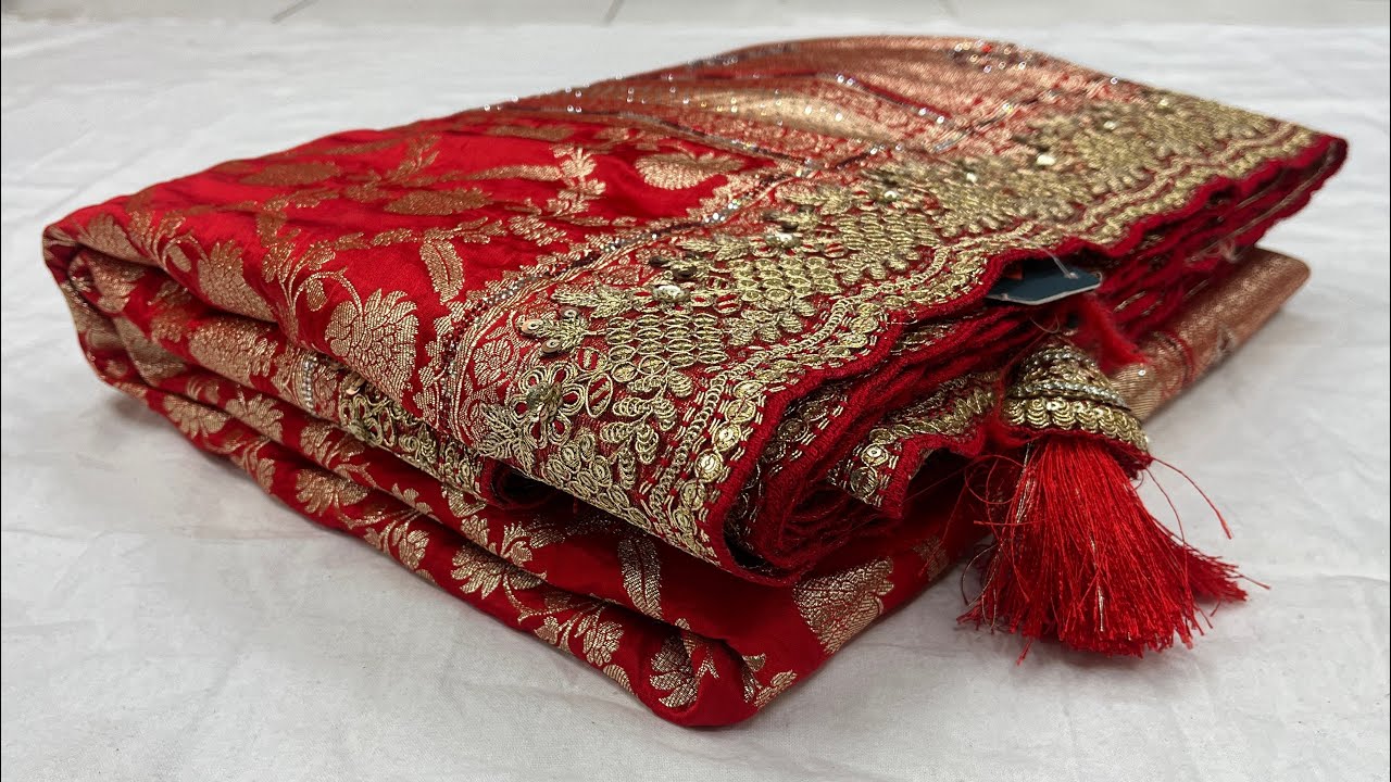 🔥लो आ गई शादी में पहनने वाली साड़ी।🔥#weddingsaree #designersaree #silksaree 