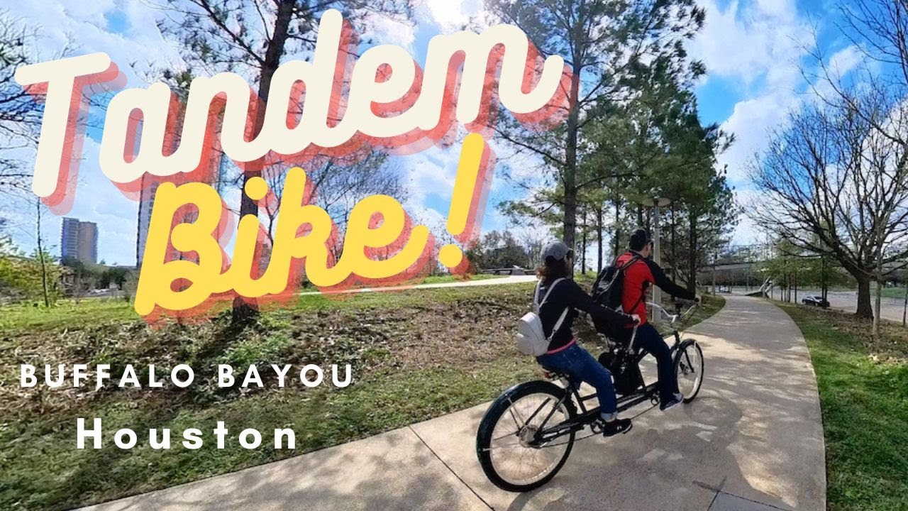 Tandem Bike Houston Buffalo Bayou Park Cycling Insta 360 X3 GoPro Hero