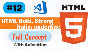 Html Bold, strong, italic, em, del, ins Tag | Html text formatting Tag |web development tutorial #12