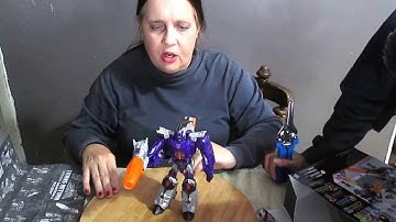 Transformers Titans Return Voyager Class Galvatron Toy review w/Nucleon unboxing
