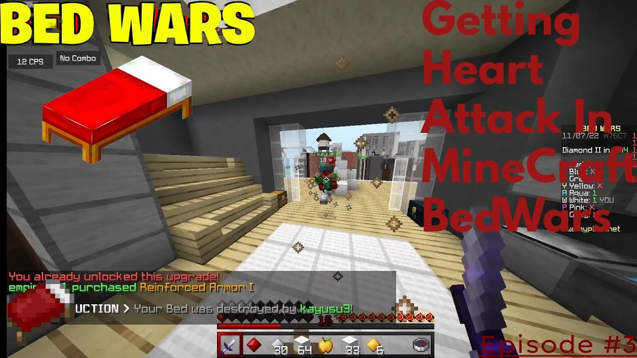 Nearly Getting A Hear Attack In MineCraft BedWars [Episode #3] - YouTube