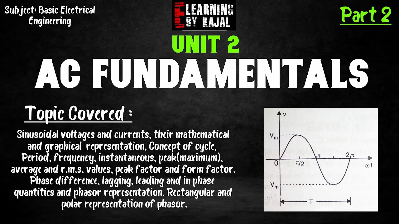 Part 2 | Unit 2 | AC Fundamentals | Basic Electrical Engineering | E ...