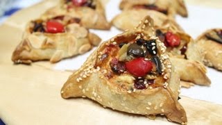 Pastries-with eggplant peppers and cheese-have recipe-אוזני המן עם חצילים,פלפלים וגבינות-יש מתכון