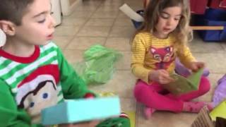 Opening Easter gifts