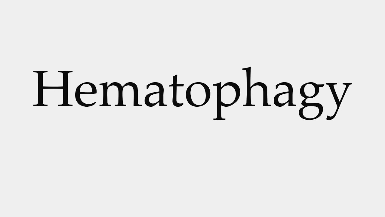 How to Pronounce Hematophagy