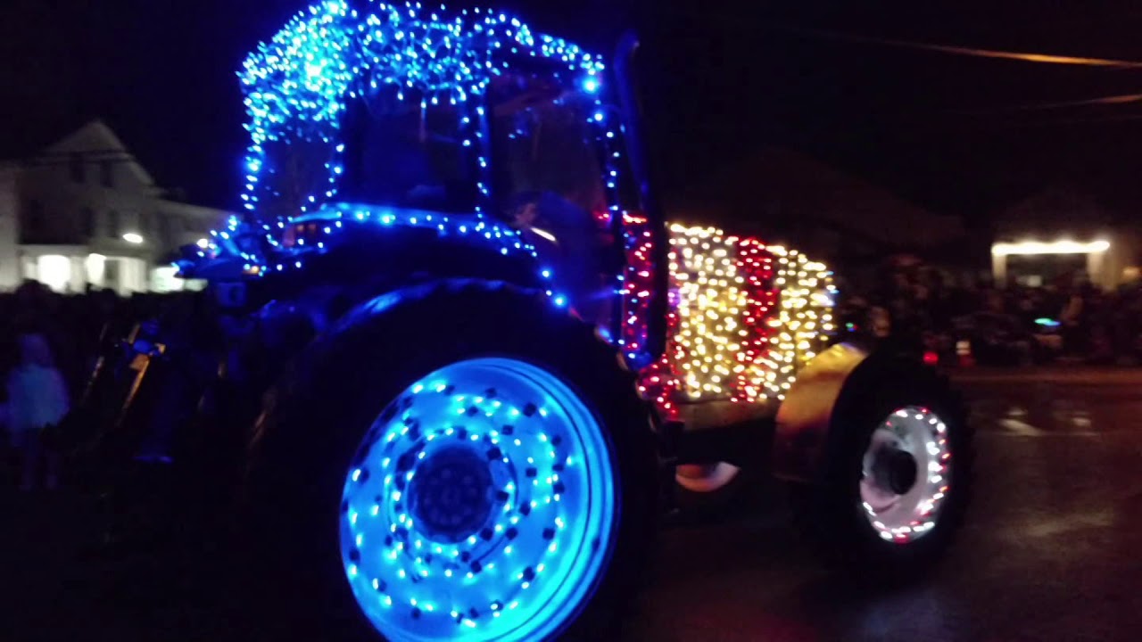 lighted tractor parade 2017 greenwich new york youtube tractor christmas lights