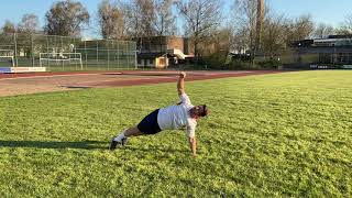 inchworm to push up w´chest spine rotation