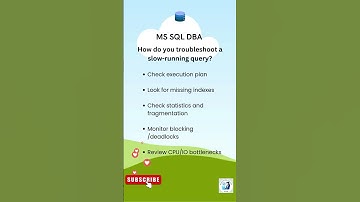 How do you troubleshoot a slow-running query?