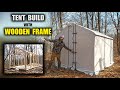 Living Solo In OFF GRID heated Canvas Tent In Winter - DIY Build