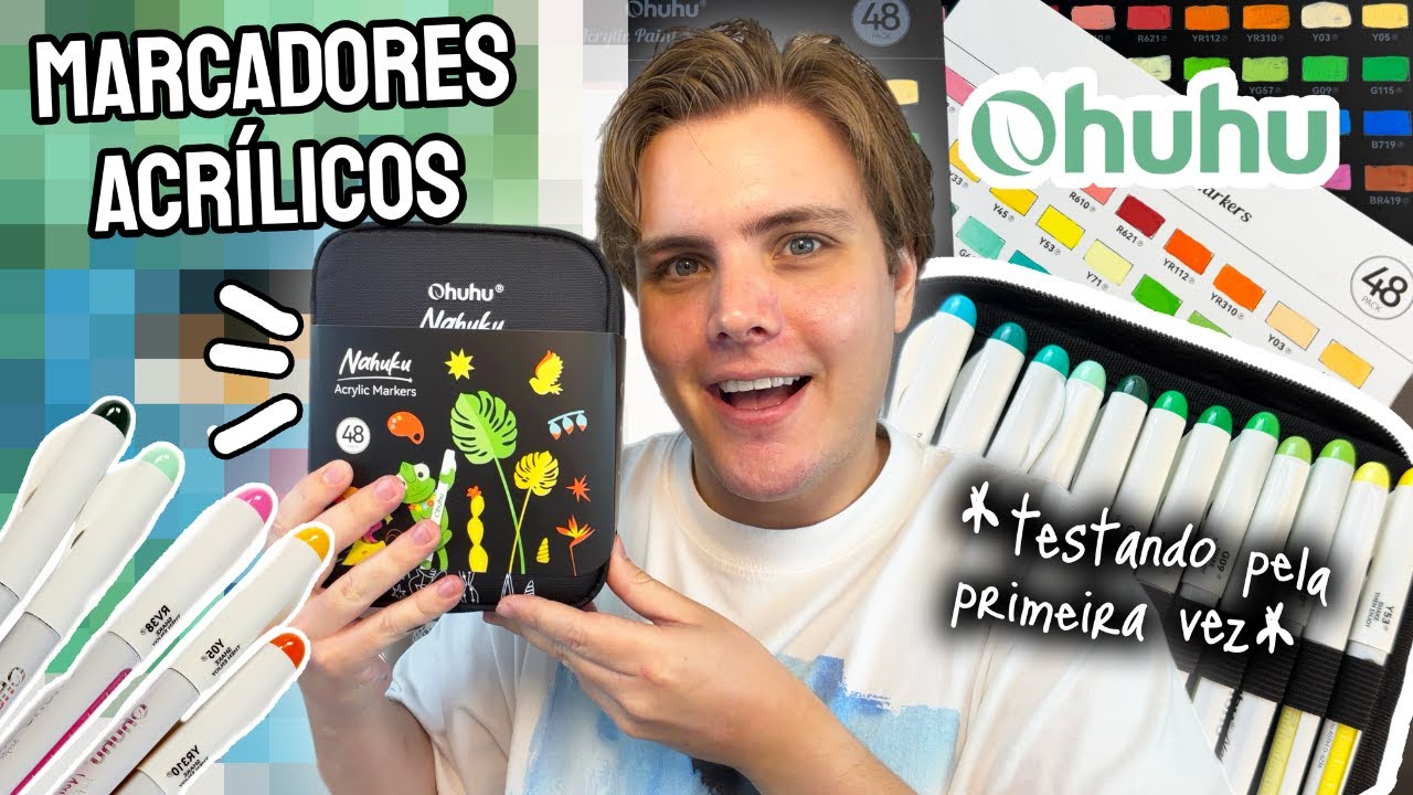 Testando Marcadores Acrílicos da Ohuhu - São bons mesmo?