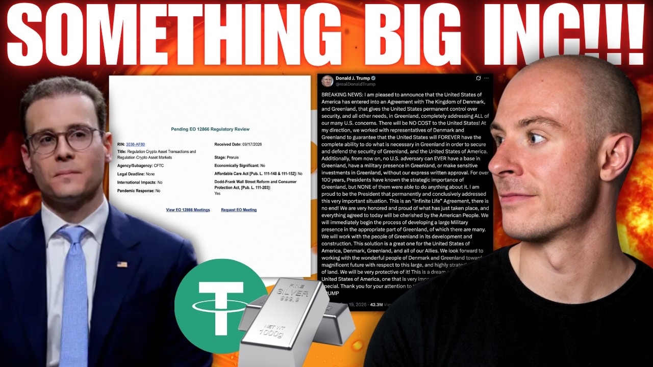 CFTC Preparing Something BIG.... Nasdaq/NYSE 23/5 Inc! Tether Buying Silver!?! Trump Greenland......