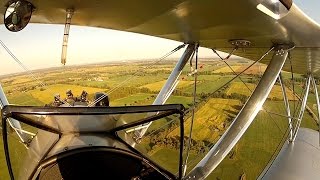 Warbird primary training - STALL recognition - SHORT field LANDING - STEARMAN Flying