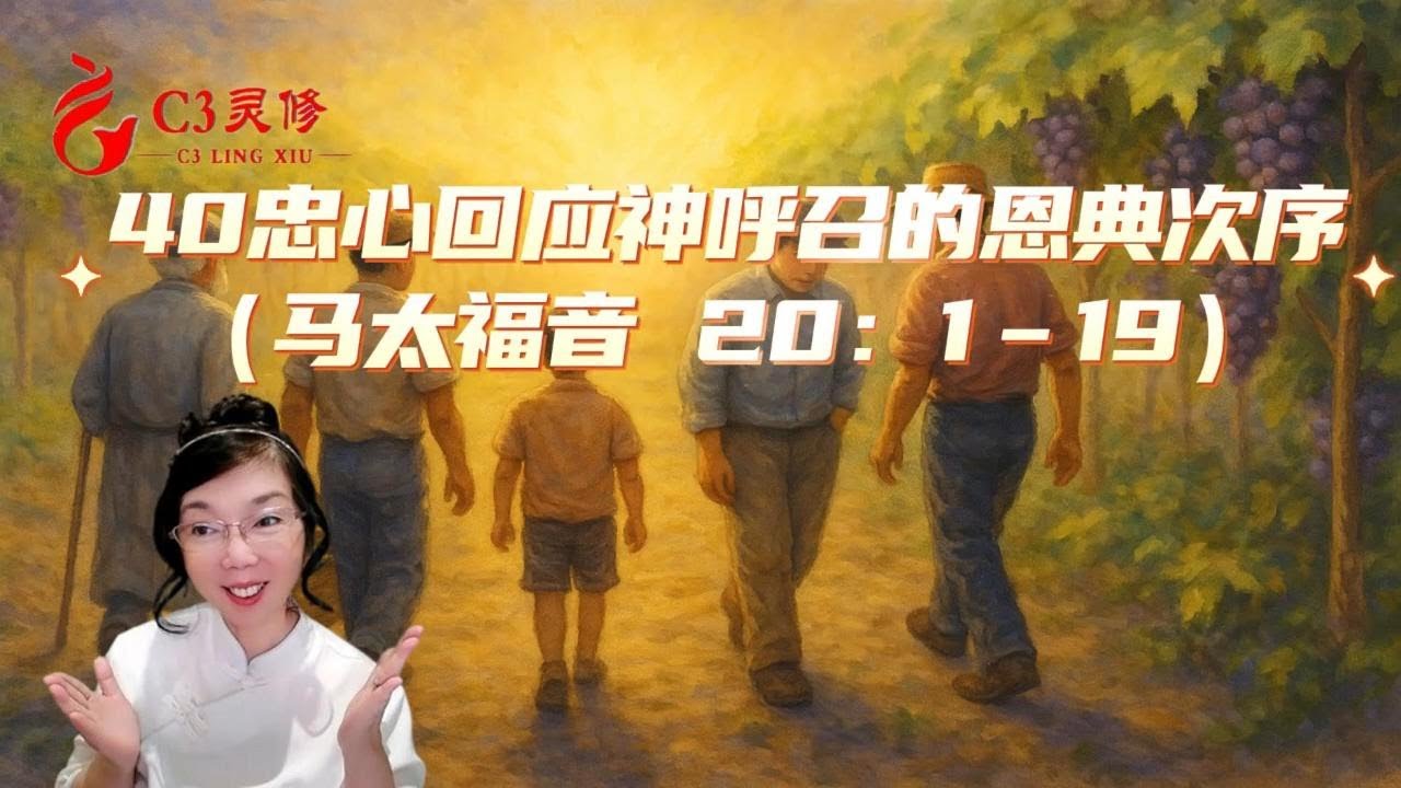 【道與生命】40忠心回應神呼召的恩典次序(馬太福音 20:1–19)| 陳詠潔 - YouTube