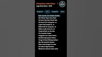 Lirik Tor Monitor Ketua || Orang Baru Lebe Gacor #liriklagu #shorts #fyp #viraltiktok