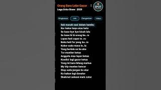 Lirik Tor Monitor Ketua || Orang Baru Lebe Gacor #liriklagu #shorts #fyp #viraltiktok