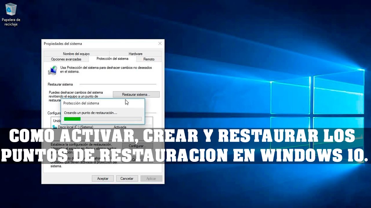 COMO ACTIVAR, CREAR Y RESTAURAR LOS PUNTOS DE RESTAURACION EN WINDOWS COMO ACTIVAR, CREAR Y RESTAURAR LOS PUNTOS DE RESTAURACION EN WINDOWS