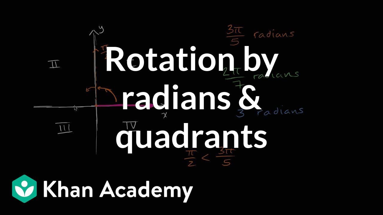 Radian Angles Quadrants Video Radians Khan Academy Radian Angles Quadrants Video Radians Khan Academy