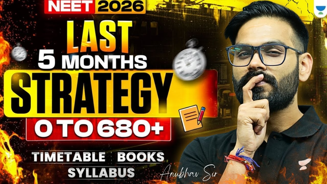 NEET 2026: Only 5 Months Left! Score 680+ with This Ultimate Study Plan ...