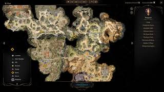 Baldur's Gate 3 Early Access map locations and gameplay directional help in 4K resolution.
