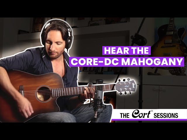 Електроакустична гітара CORT Core-DC Mahogany (Open Pore Black Burst)