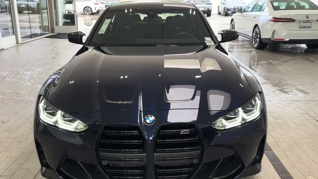 2024 M3 Competition Sedan 🔥 $78500 🔥 Tanzanite Blue Black Extended Merino Leather 11k miles FS40143