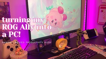 turning my ROG Ally into a desktop PC | Pink aesthetic gaming setup