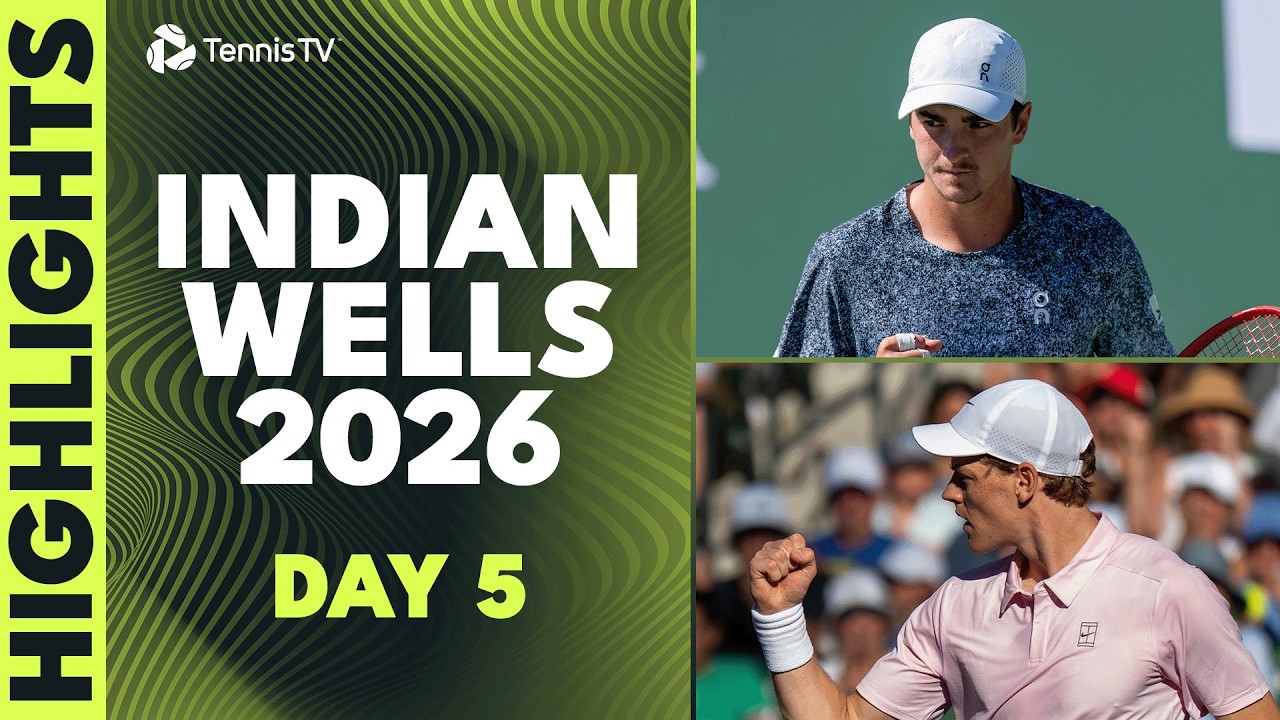 Sinner vs Shapovalov; Zverev, Shelton & Fonseca Also Play! 🌴 | Indian Wells 2026 Day 5 Highlights