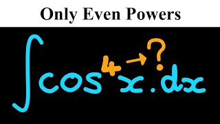 Trig Integration Even Exponents [cos^4(x)]