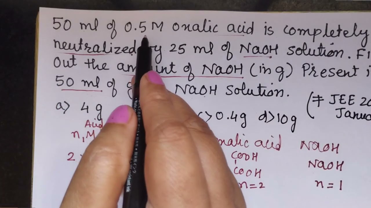 CALCULATING THE AMOUNT OF NaOH IN GIVEN NEUTRALIZATION REACTION