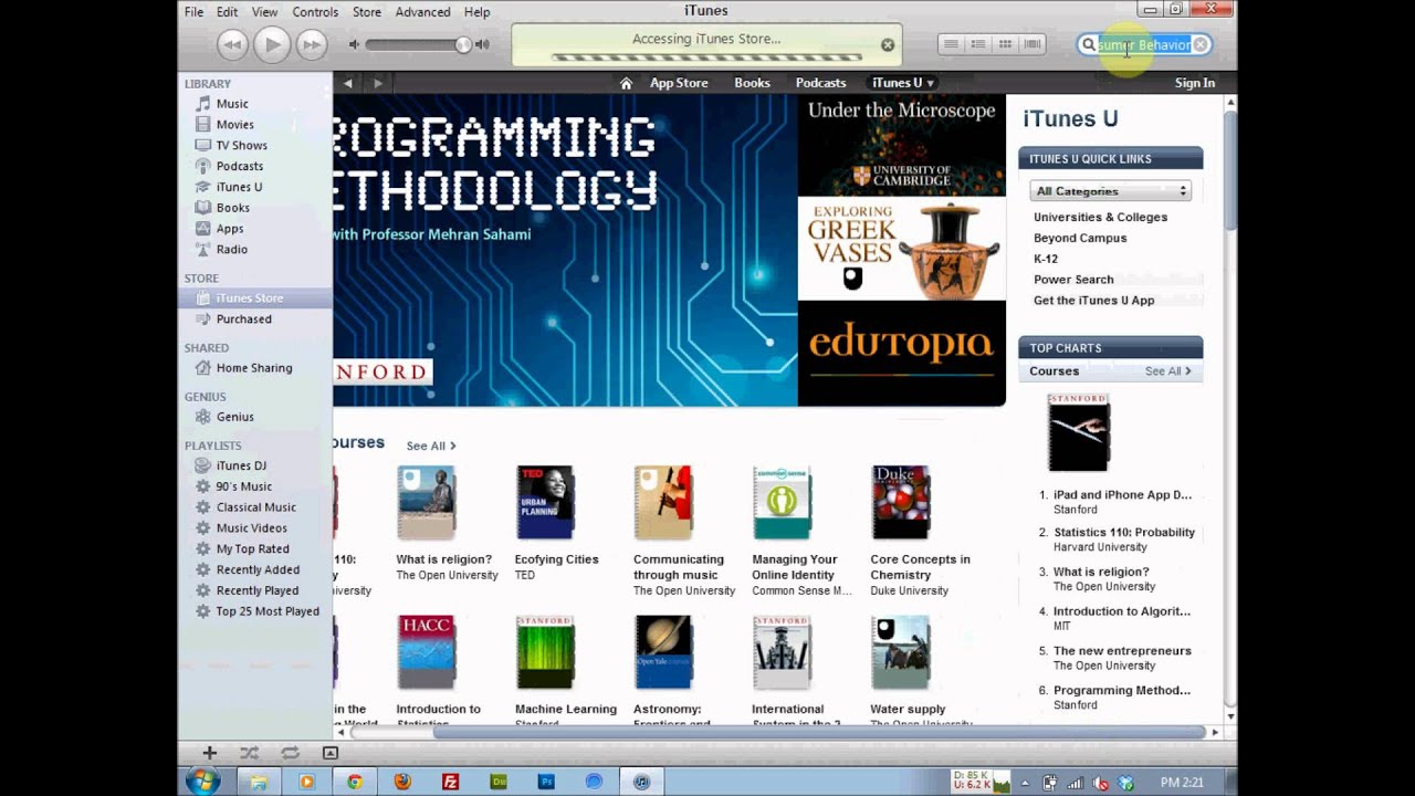 How to install and use iTunesU App on PC