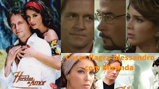 Feridas de Amor César flagra Alessandro com Miranda