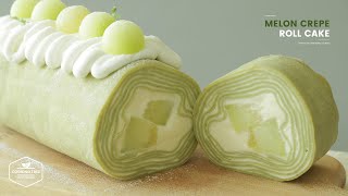 멜론 크레이프 롤케이크 만들기 : Melon Crepe Roll Cake Recipe | Cooking tree