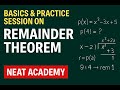 Basics &amp; Practice Session on Remainder Theorem